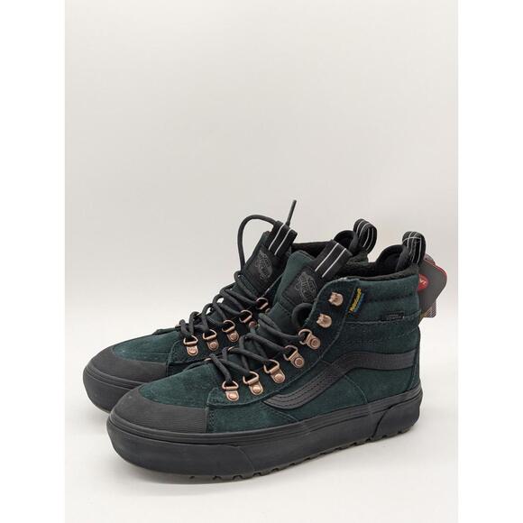 Mens Size 5.5 / Women's 7 Vans Sk8-Hi MTEScarab Green Black Sneaker Boot New